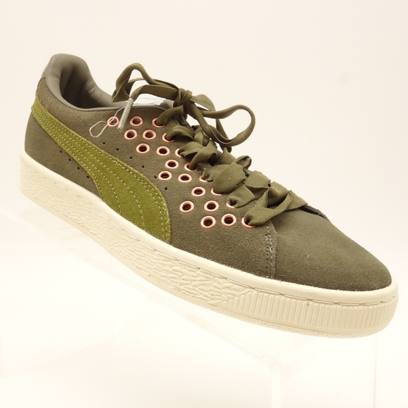 puma suede army green